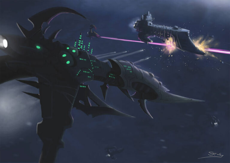 Dark Eldar Cruiser by Peter Laycock 
