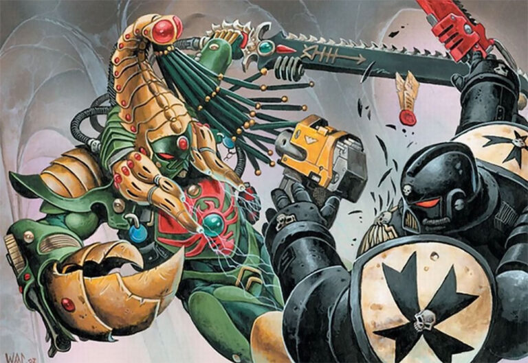 Black Templar vs Striking Scorpion by Wayne Reynolds