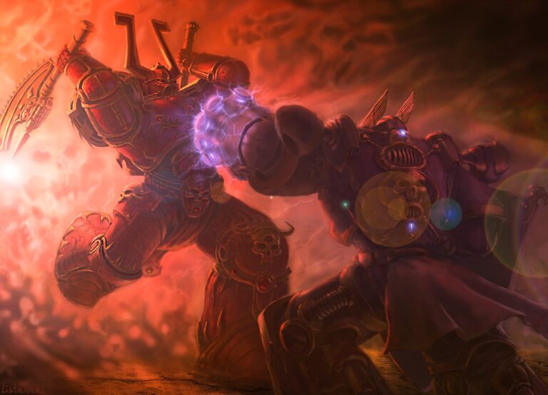 Chaos Space Marine vs Space Marine by ListenerKz