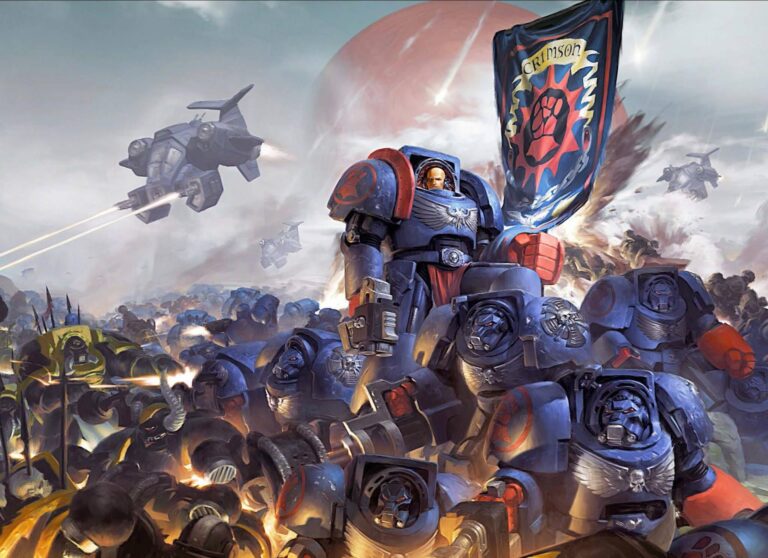 Crimson Fists vs Chaos Space Marines by JiHun Lee