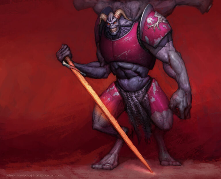 Daemon Prince of Slaanesh by Alexey Potorochin 