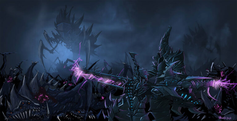 Dark Eldar vs Tyranids by Wenceslao Vereda Dark Eldar vs Tyranids by Wenceslao Vereda