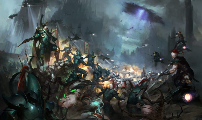 Dark Eldar vs White Scars by Igor Sid 