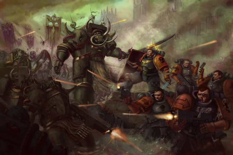 Death Guard vs Marines Exemplar by Matthew McEntire