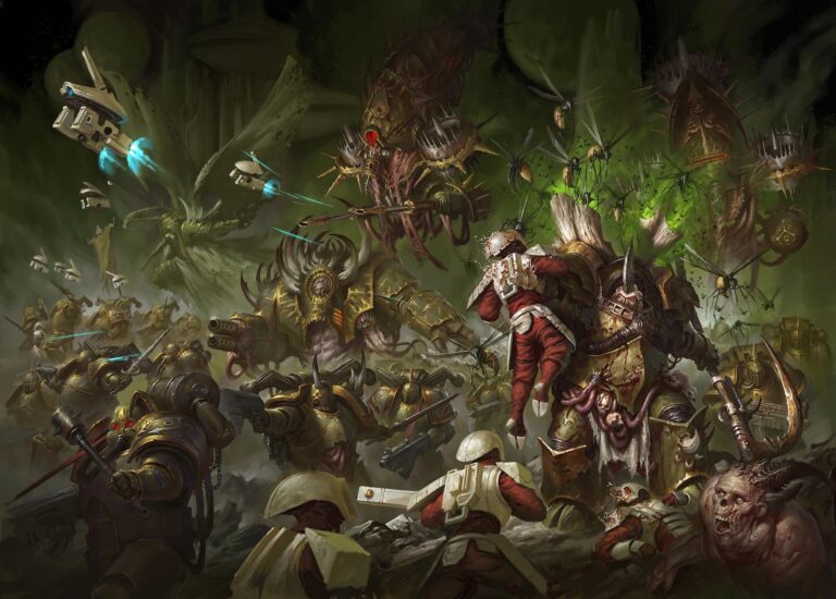 Death Guard vs T’au by Johan Grenier 