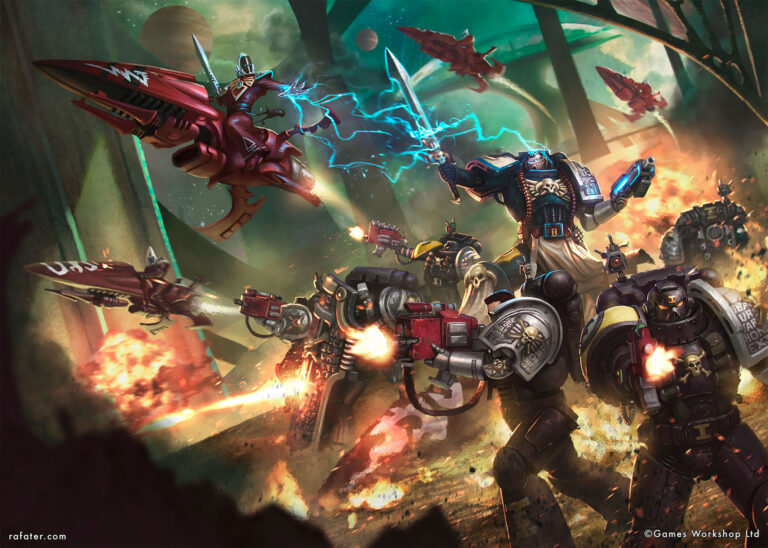 Deathwatch vs Saim-Hann Eldar by Rafael Teruel Deathwatch vs Saim-Hann Eldar by Rafael Teruel