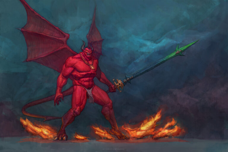 Demonic Primarch Angron by Alexey Potorochin 