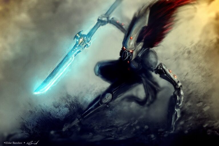 Eldar Howling Banshee Exarch by Waheeb Said 
