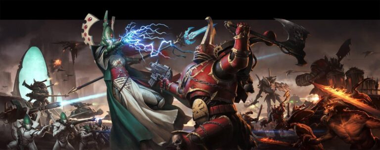 Eldar Vs Chaos by Darren Tan 