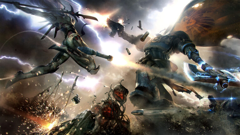 Eldar vs Space Marine: Bullet Time by Johannes Mücke 