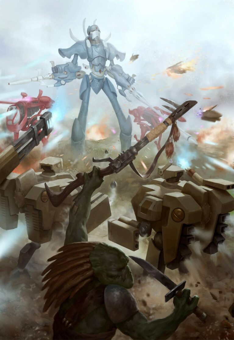 Eldar vs T’au by Maurizio Giorgio 