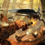 Eldar vs T’au by Unknown Artists