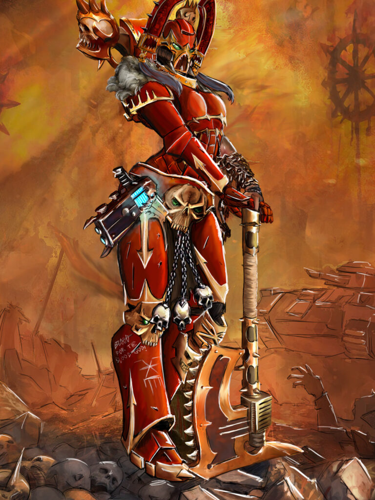 Female Kharn the Betrayer by Yuri Melentev 