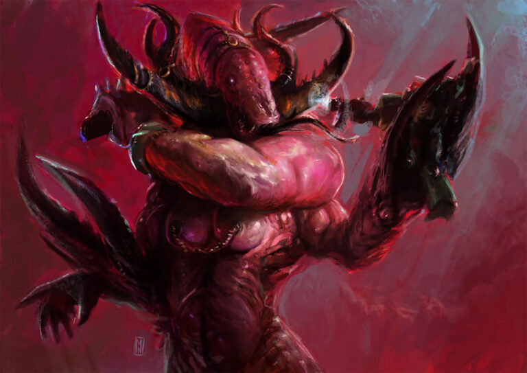 Greater Daemon of Slaanesh by Mitchell Nolte 