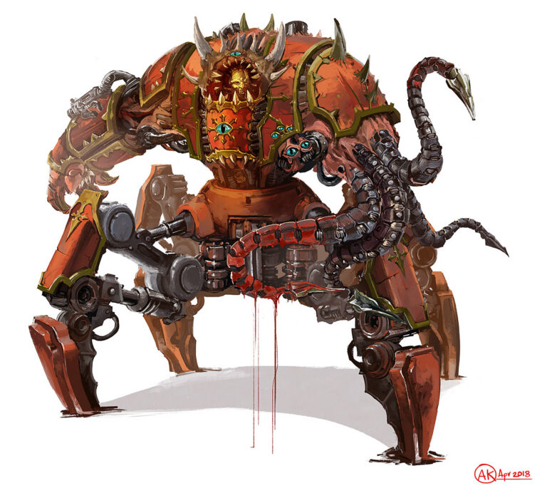 Helbrute Defiler by Akshay Misra