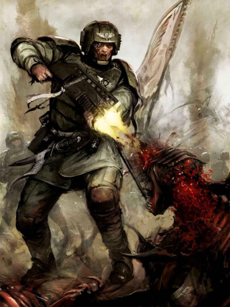 Imperial Guard vs Tyranids by Unknown Artists