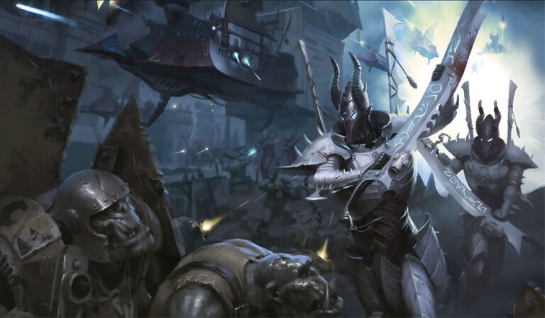Incubi vs Orks by Jon Cave 