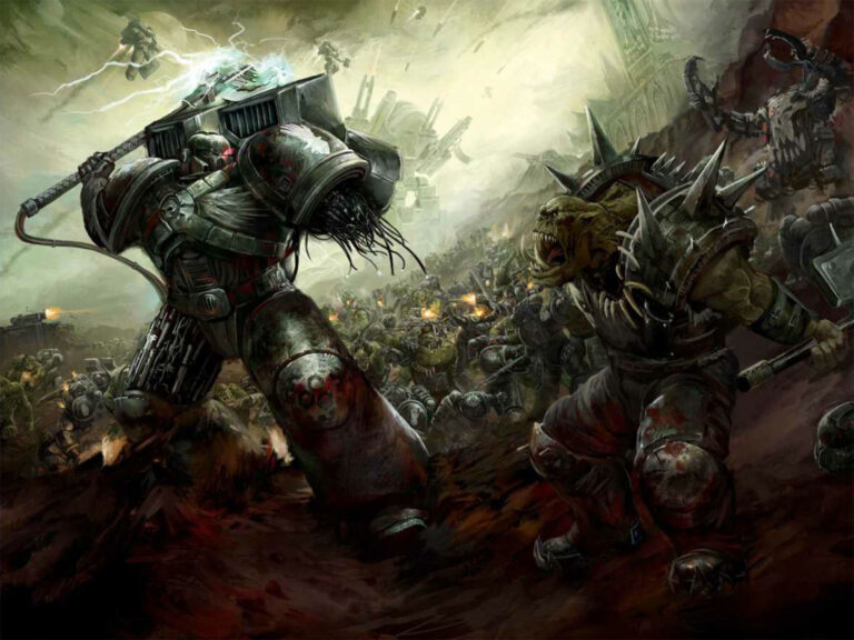 Iron Hands vs Orks by Diana Martinez 