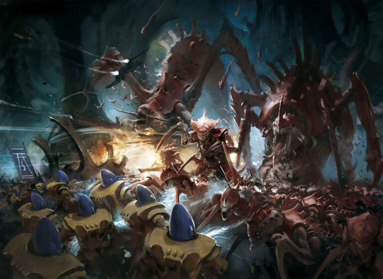 Iyanden Eldar vs Kraken Hive Fleet by Unknown Artists Iyanden Eldar vs Kraken Hive Fleet by Unknown Artists