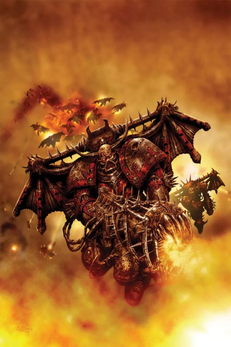 Khornate Chaos Raptor by Clint Langley