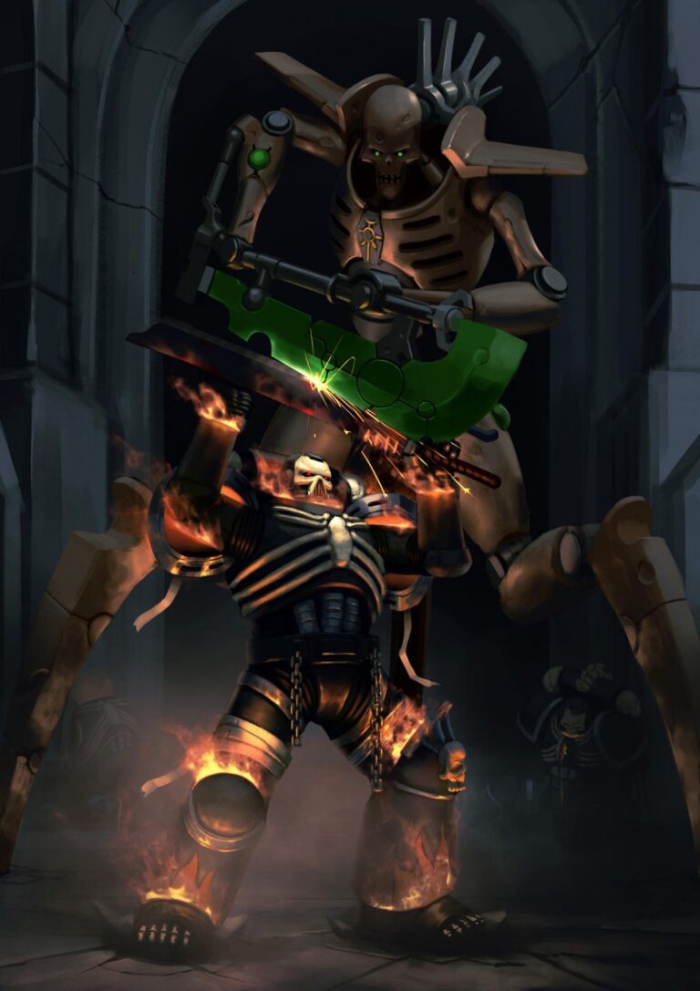 Legion of the Damned vs Necron Skorpekh by Boris Tsui 