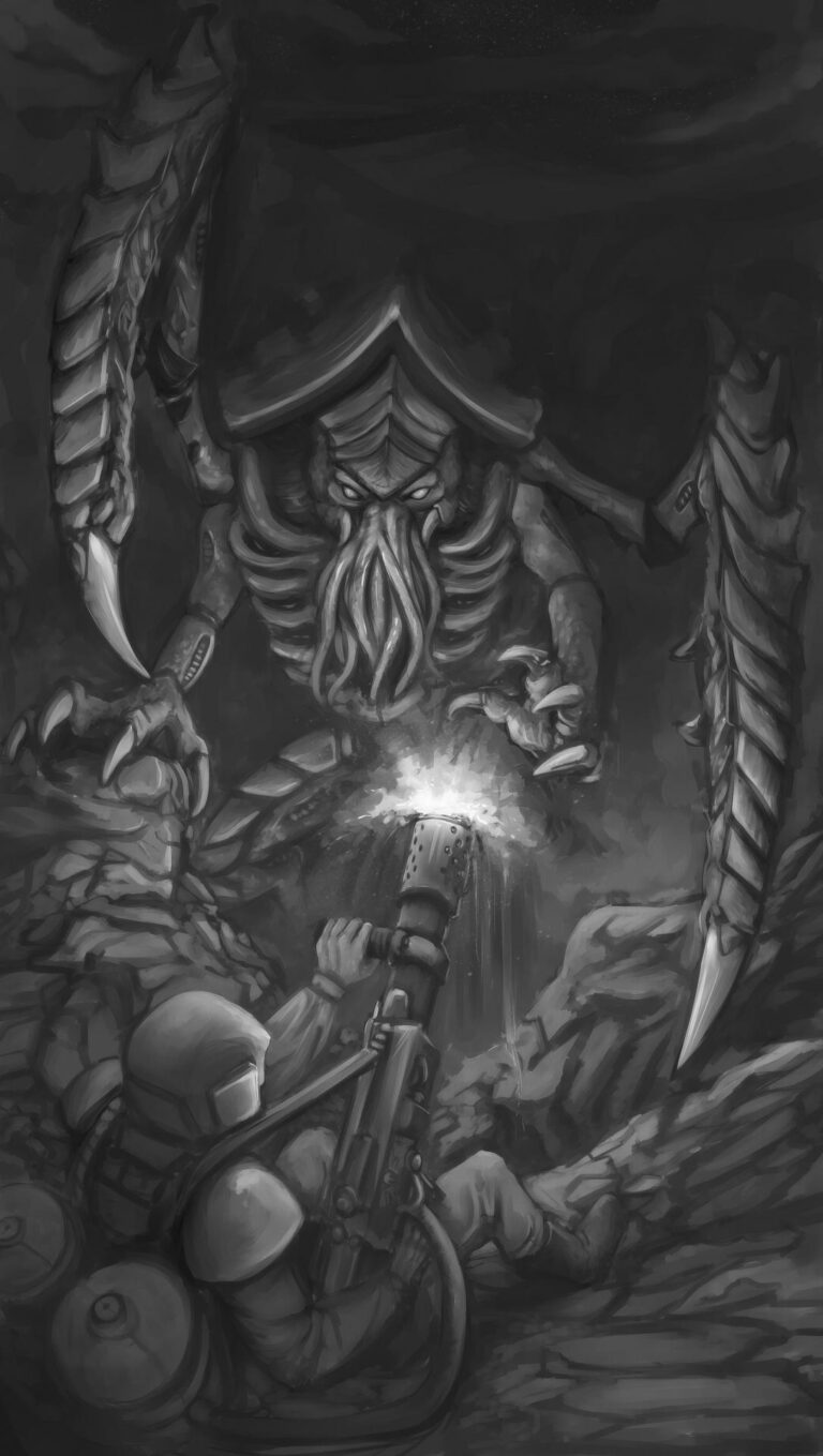 Lictor vs Imperial Guard by Shannon Barnett Lictor vs Imperial Guard by Shannon Barnett
