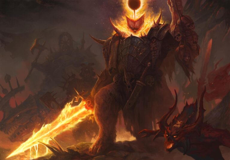 Moogle Daemon Champion of Khorne by L J Koh 