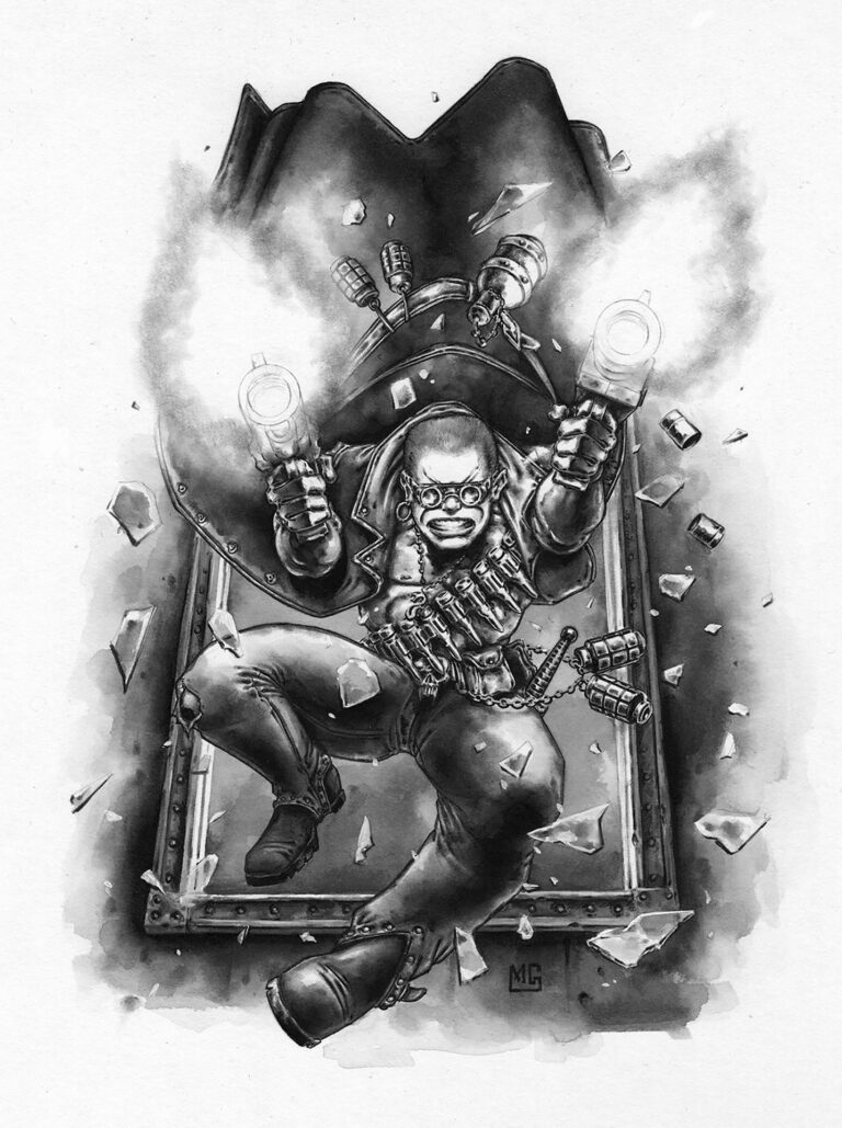 Necromunda Hive Ganger by Mark Gibbons 