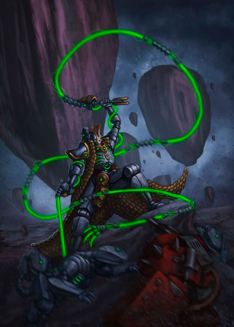 Necron Houndmaster by Andrei Kiselev 