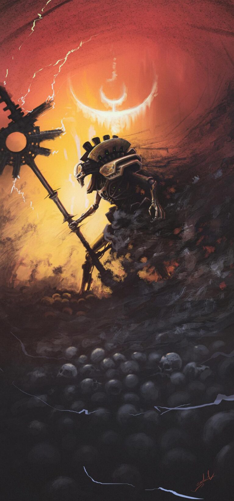 Necron Lord by Dmitrii Ustinov 