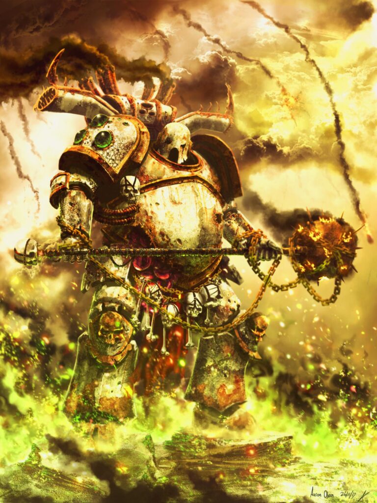 Nurgle Plague Marine by Aaron Oborn 