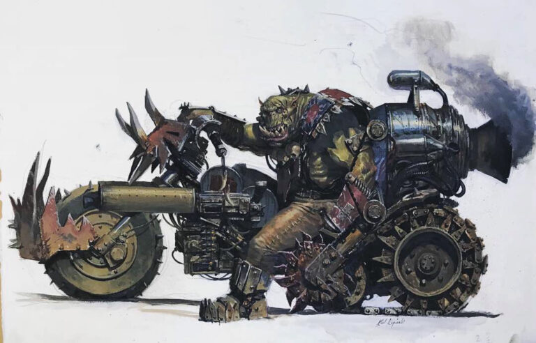 Ork Biker by Karl Kopinski 