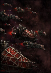 Ork Fleet by Mark Molnar