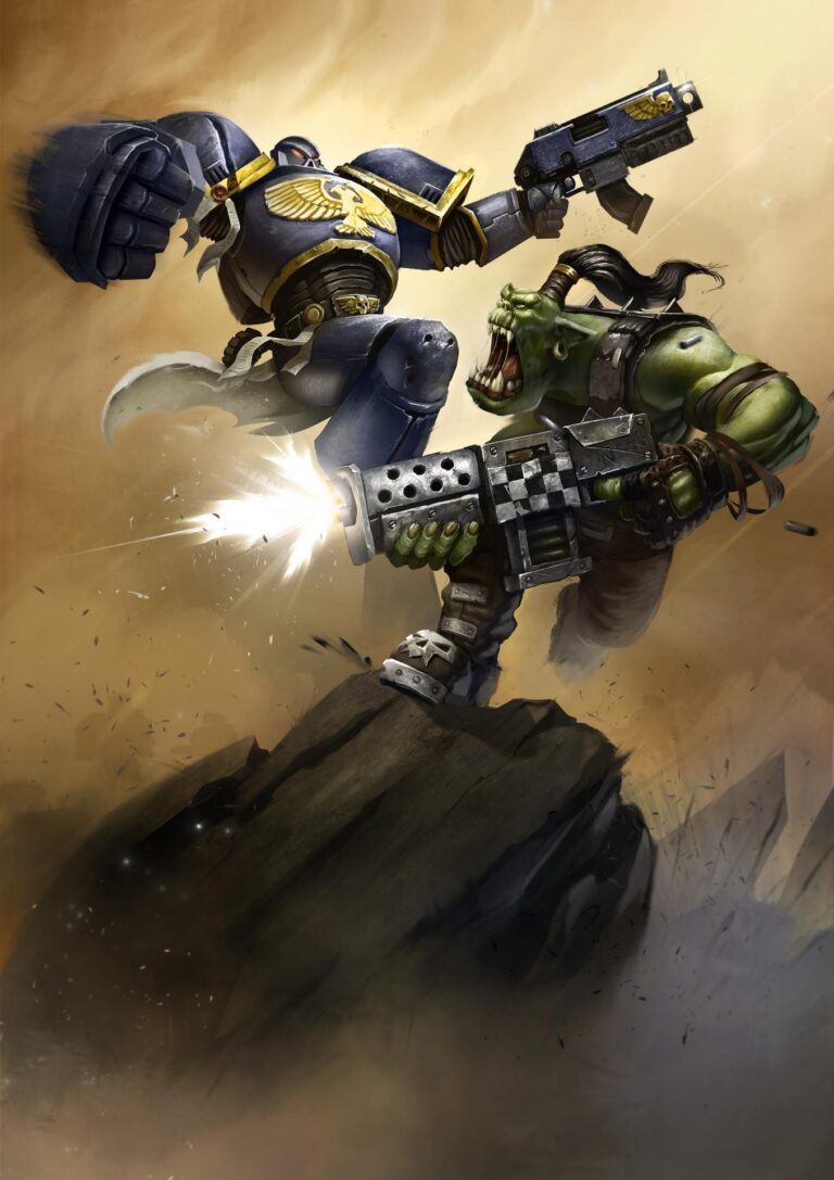 Ork vs Ultramarine by Nikita Orlov 
