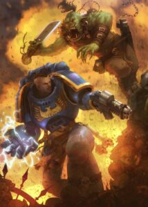 Ork vs Ultramarine by Xavier Ribeiro 