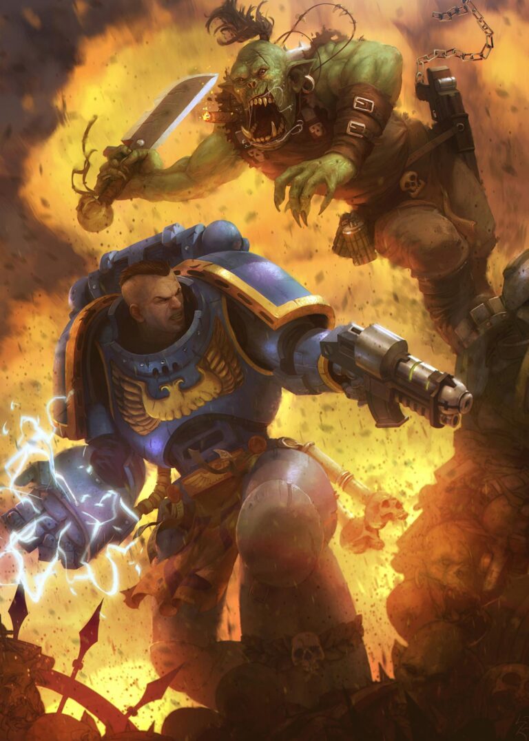Ork vs Ultramarine by Xavier Ribeiro 