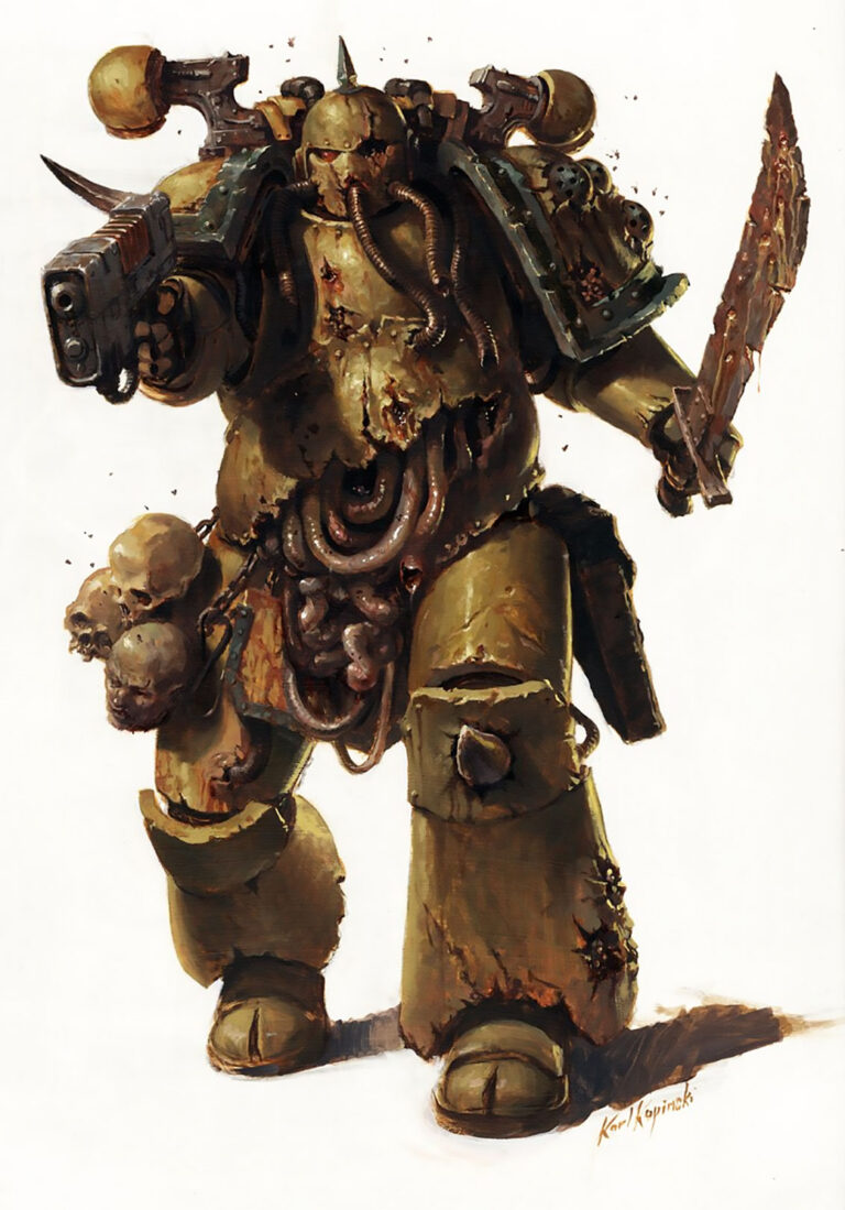 Plague Marine by Karl Kopinski 