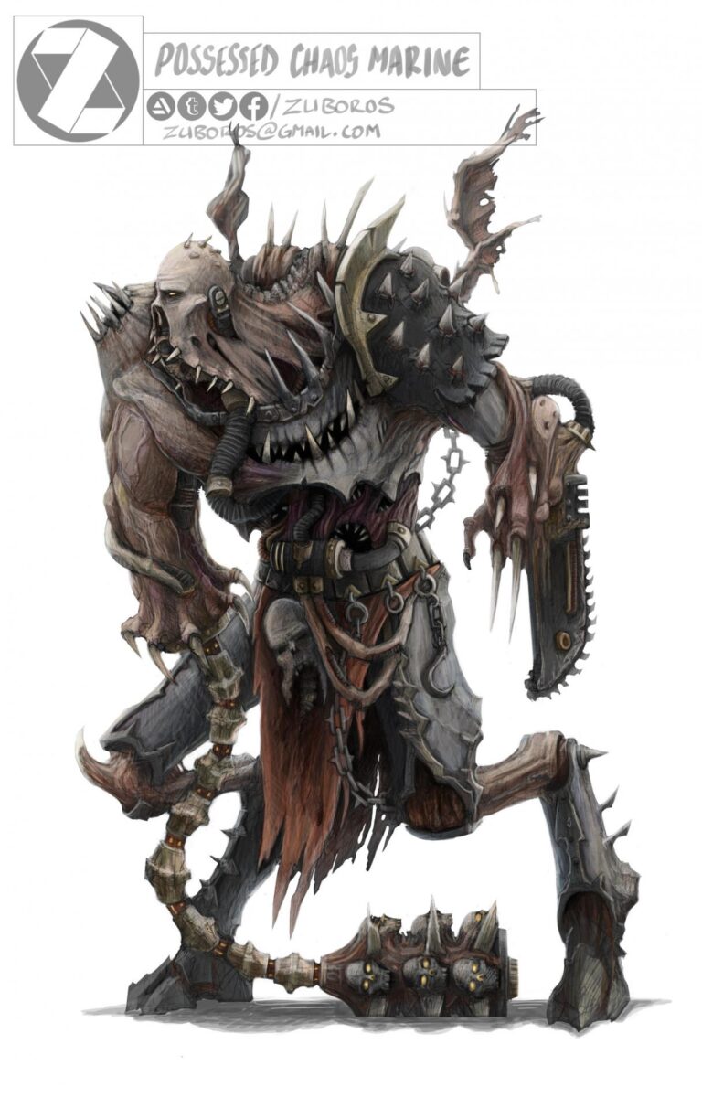 Possessed Chaos Marines by Thomas Mack 