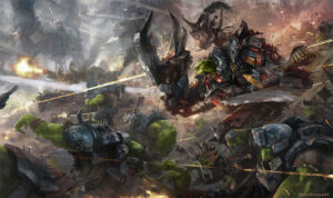 Raging Ork Horde by Henry Peters