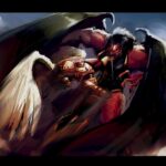 Sanguinius vs Bloodthirster by morganagod
