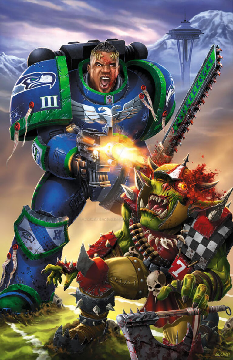 Seahawks 40K by BlondTheColorist