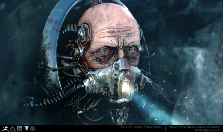 Servitor in Battle by Oleg Egorov 