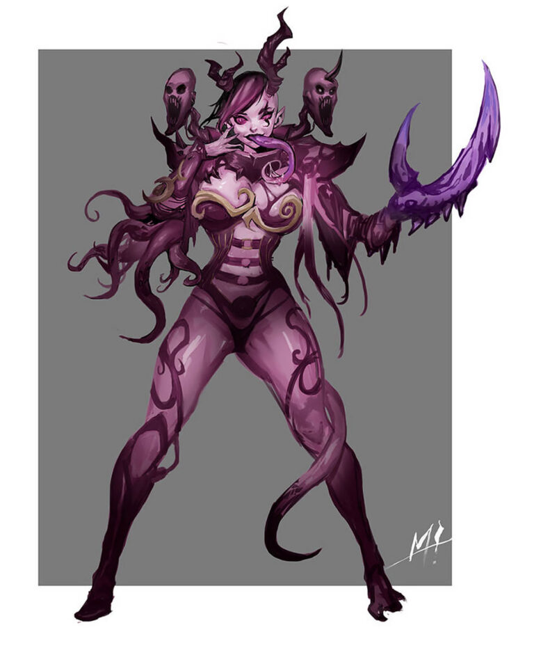 Sisters of Slaanesh by Yi Meng Zhang 