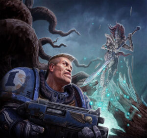 Space Marine vs Eldar by Víctor Manuel Leza Moreno 
