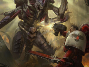 Space Marine vs. Hive Tyrant by Games Workshop Artists