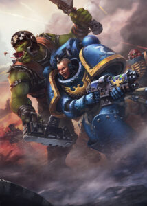 Space Marine vs Ork by Maxim Timofeev 