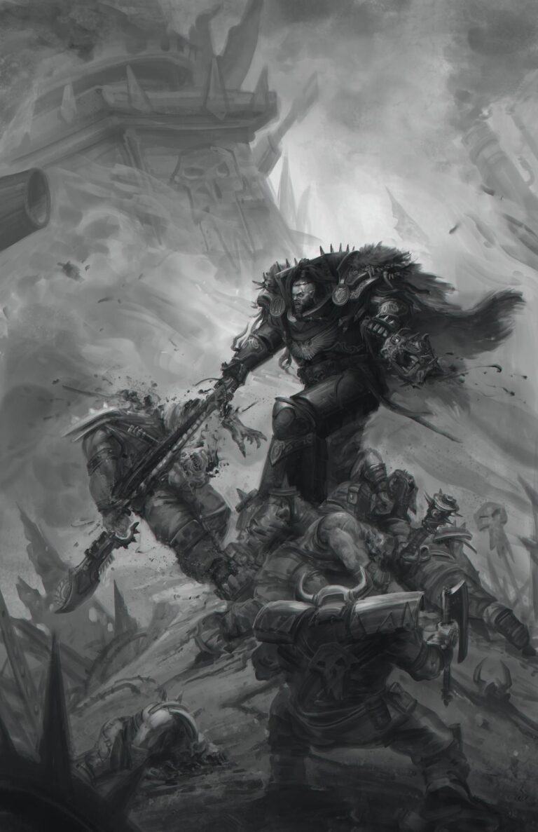 Space Marine vs Orks by Ruslan Korovkin 