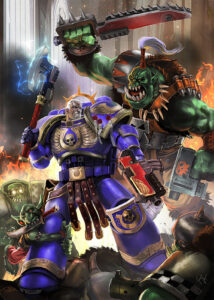Space Marine vs Orks by Ramon Acedo