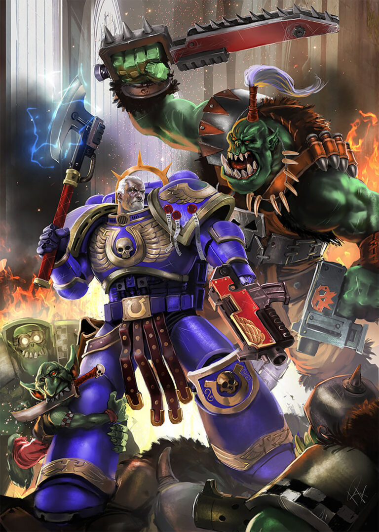 Space Marine vs Orks by Ramon Acedo