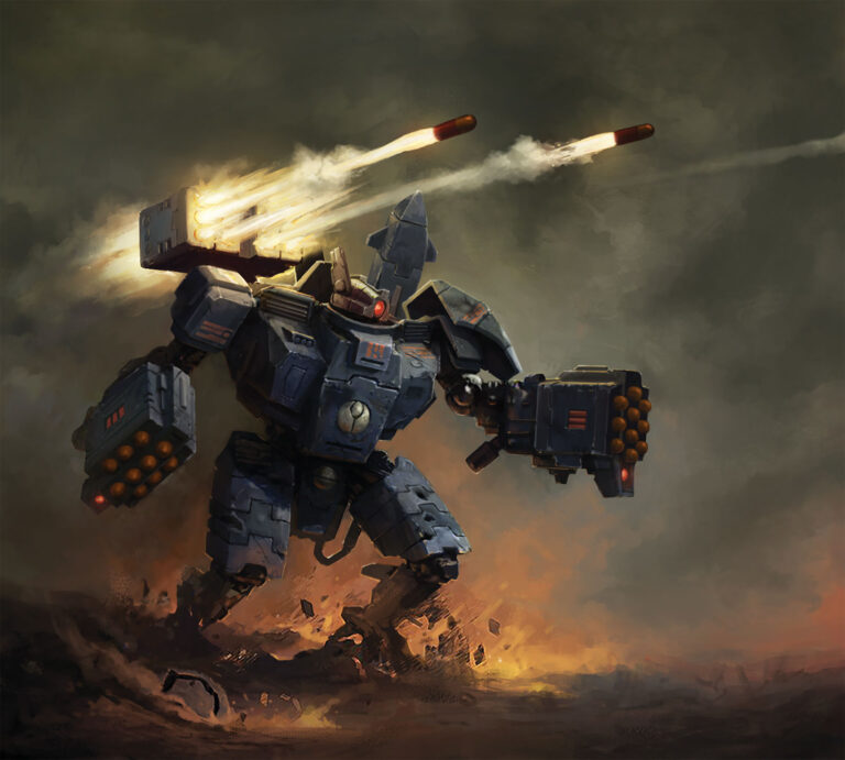 T’au Battlesuit: Broadside by Andrius Anezin